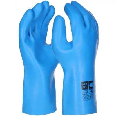 Latex Chemikalienschutzhandschuhe "Super Blue", blau, glatt