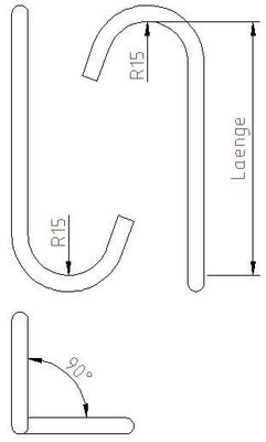 Standardhaken Nr. CRR15 90° verdreht
