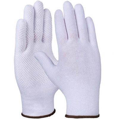 Baumwollhandschuh, Trikot, weiß, Noppen, ohne Naht