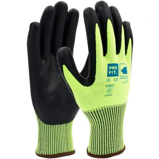 Nitril Schnittschutzhandschuh Nitril Schnittschutzhandschuh "Hivis Cut C", neongrün/schwarz