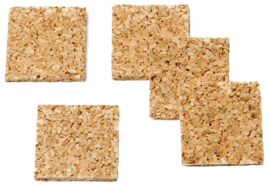 KKST Kork-Stapelscheiben aus Presskork, lose geschüttet, 2,8 x 20 x 20 mm