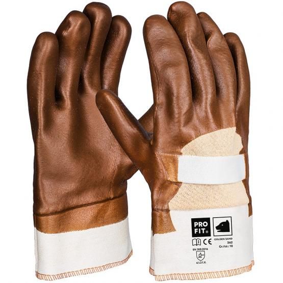 Golden Sand Vinyl-Handschuh, braun, gesande