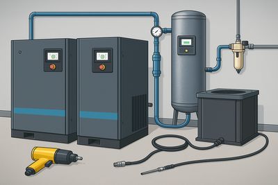 Schraubenkompressoren, öleingespritzt, mit Trockner G7FF-8 400/50 TM MEAC YD