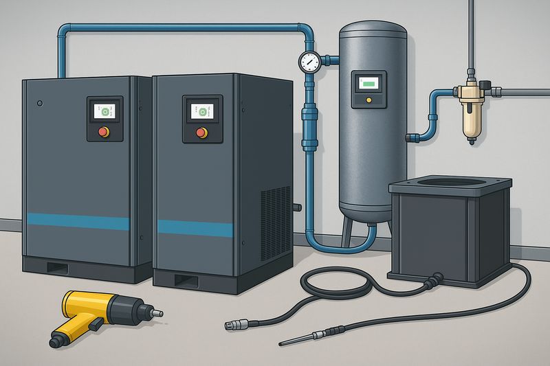 Schraubenkompressoren, öleingespritzt, mit Trockner G7FF-8 400/50 TM MEAC YD