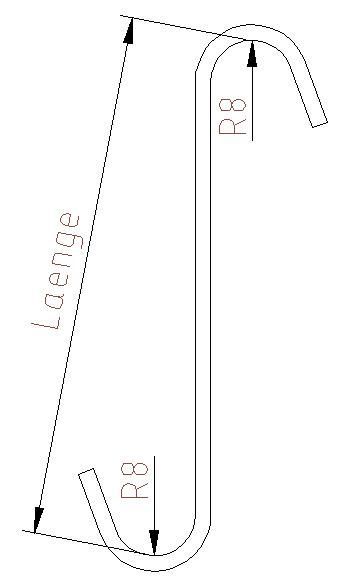 Standardhaken Nr. SRR8 Standardhaken Nr. SRR8