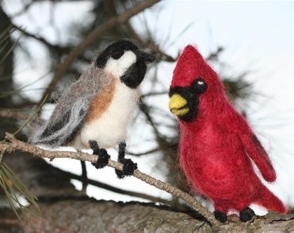 Winter Birds Needle Felting Kit
