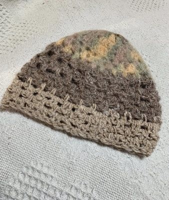 Neutral Colored Baby Alpaca Hat - 3-6 Months