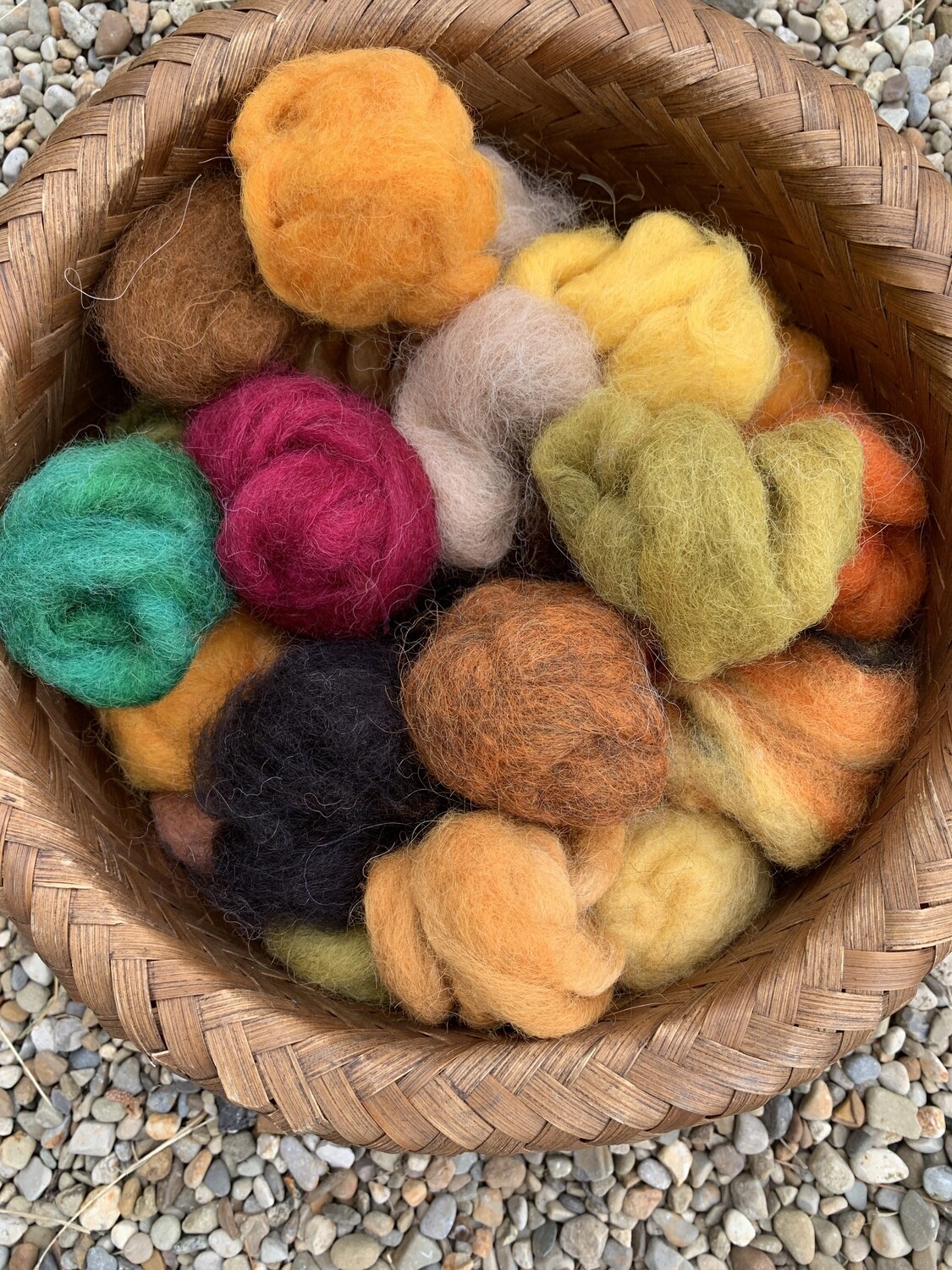 Alpaca Wool Roving Sampler - Autumn Colors