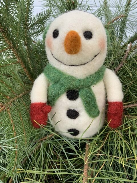 Needle Felted Snowman
