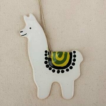 White Llama Ornament