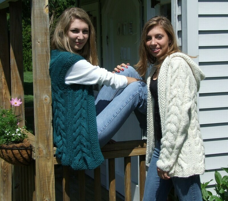 Complimentary Cables Vest &amp; Sweater Pattern