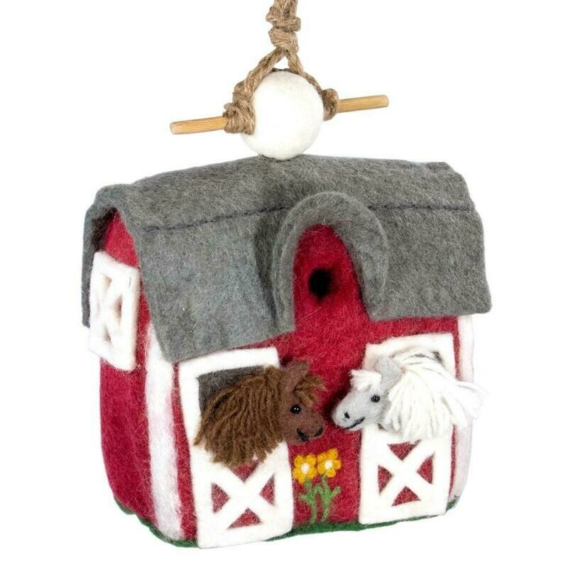 Felt Birdhouse - Country Stable