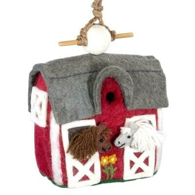 Felt Birdhouse - Country Stable
