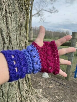 Bands of Color Fingerless Gloves