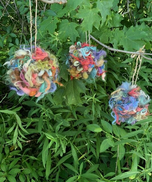 Alpaca Bird Nesting Ball in Fun Colors