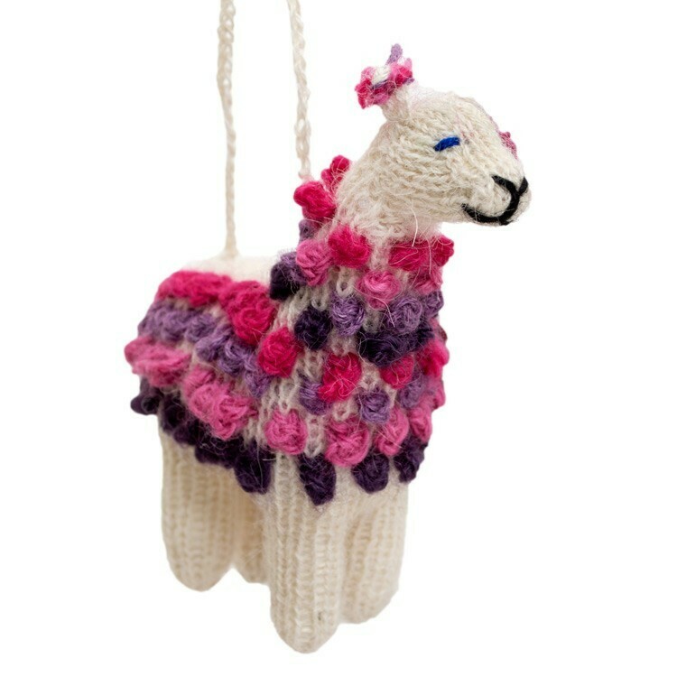 Hand Knit Alpaca Ornaments