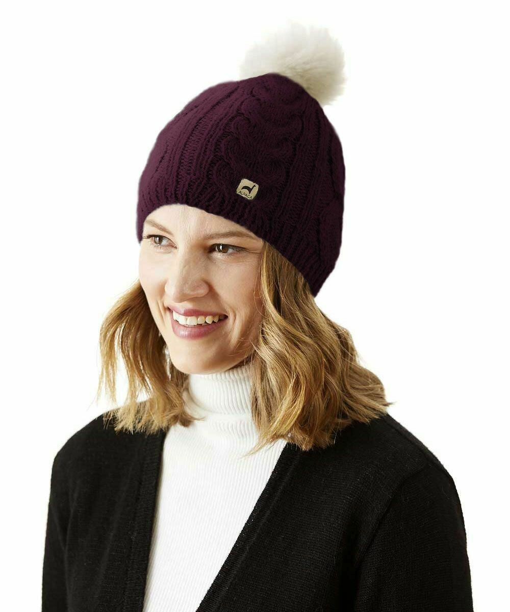 Pom-Pom Cable Alpaca Hat Pom-Pom Cable Alpaca Hat