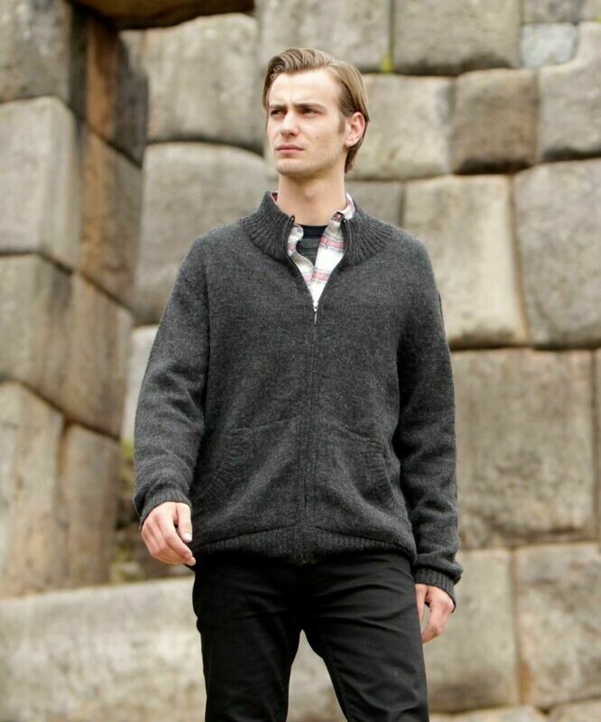 Brookfield Full Zip Alpaca Cardigan