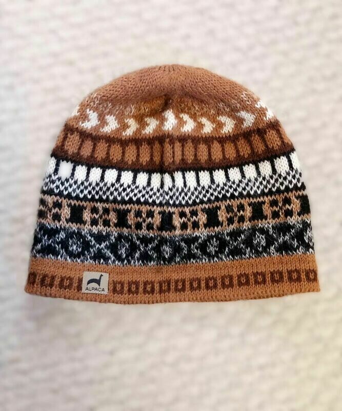 Peruvian Natural Alpaca Cap - Camel