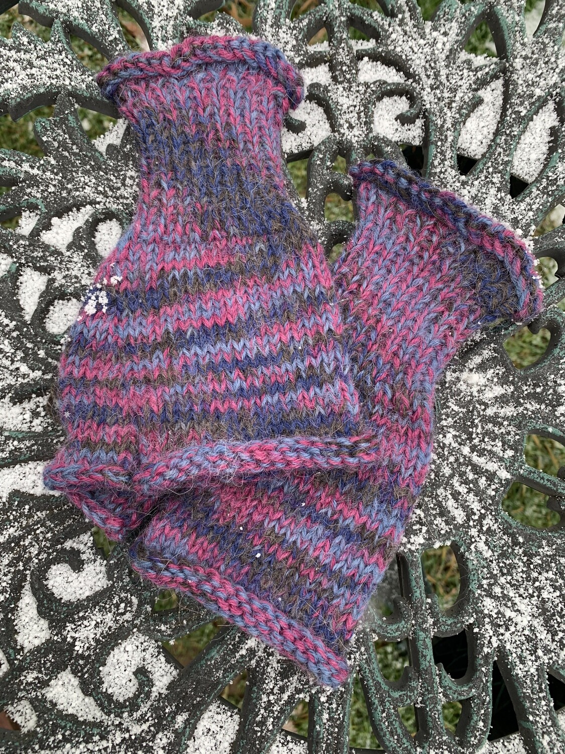 Chunky Pallet Hand Knit Alpaca Gauntlets