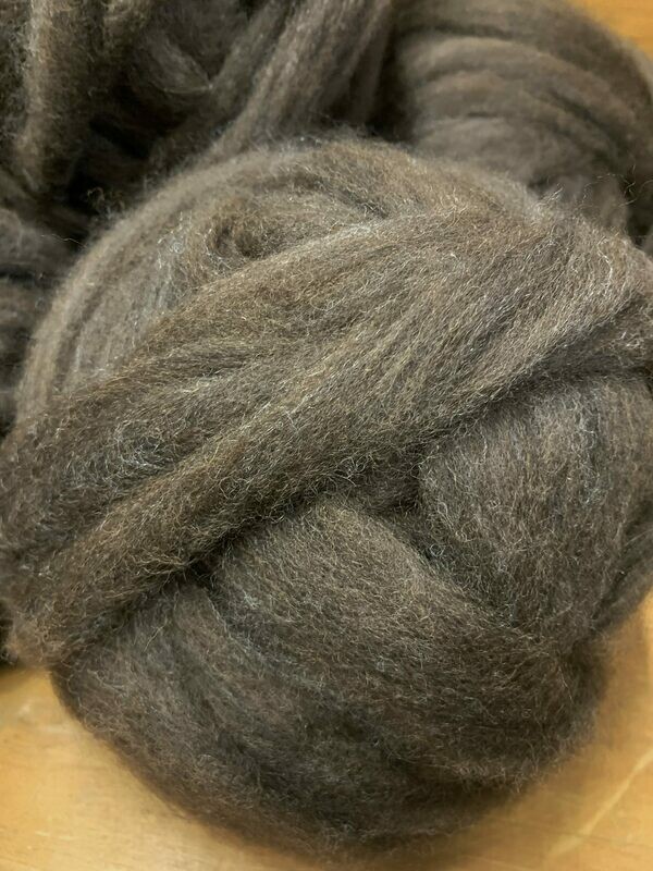 Alpaca Roving - Dark Brown