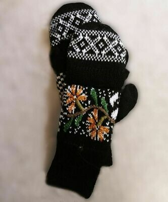 Forest Glen Alpaca Glittens - Black