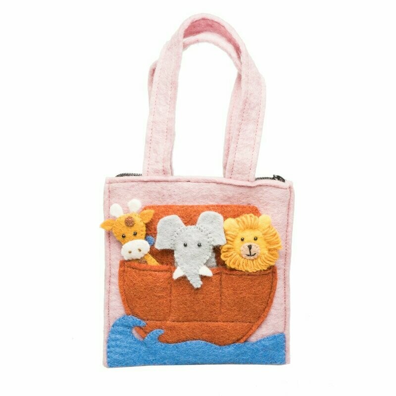 Noah&#39;s Ark Felt Puppet Bag