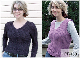 Tangled Ribs Sweater &amp; Vest by Beth Lutz