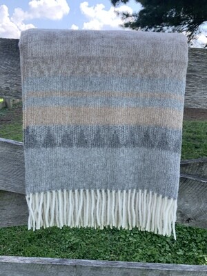 Grey Wolf Cherokee Alpaca Throw