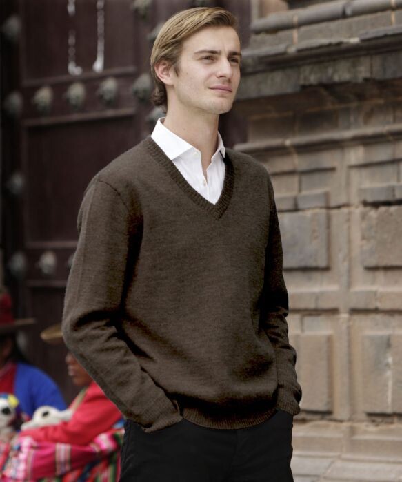 V-Neck Alpaca Pullover