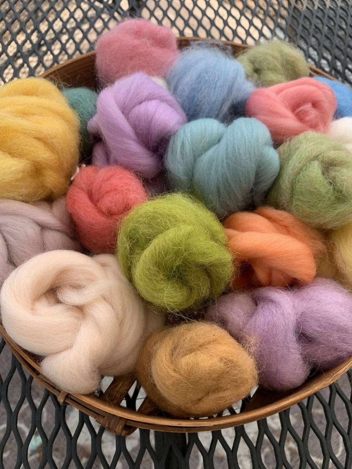 Alpaca Wool Roving Sampler - Spring Colors
