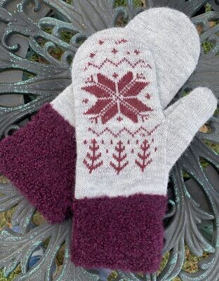 Snowflake Alpaca Mittens