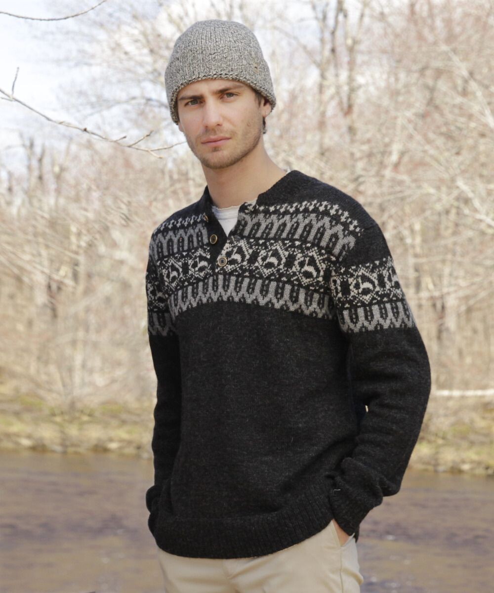 Men's Alpaca Print Sweater