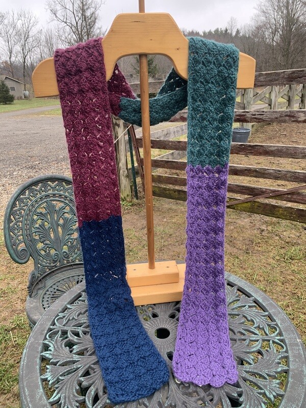 Color Block Alpaca Scarf