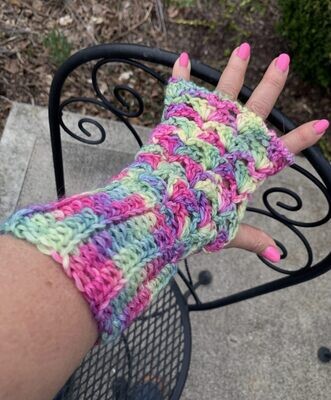 Lacy Alpaca Fingerless Gloves - Playful