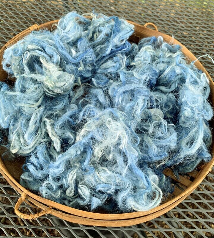 Suri Alpaca Fiber, 4 Inches, Cornflower