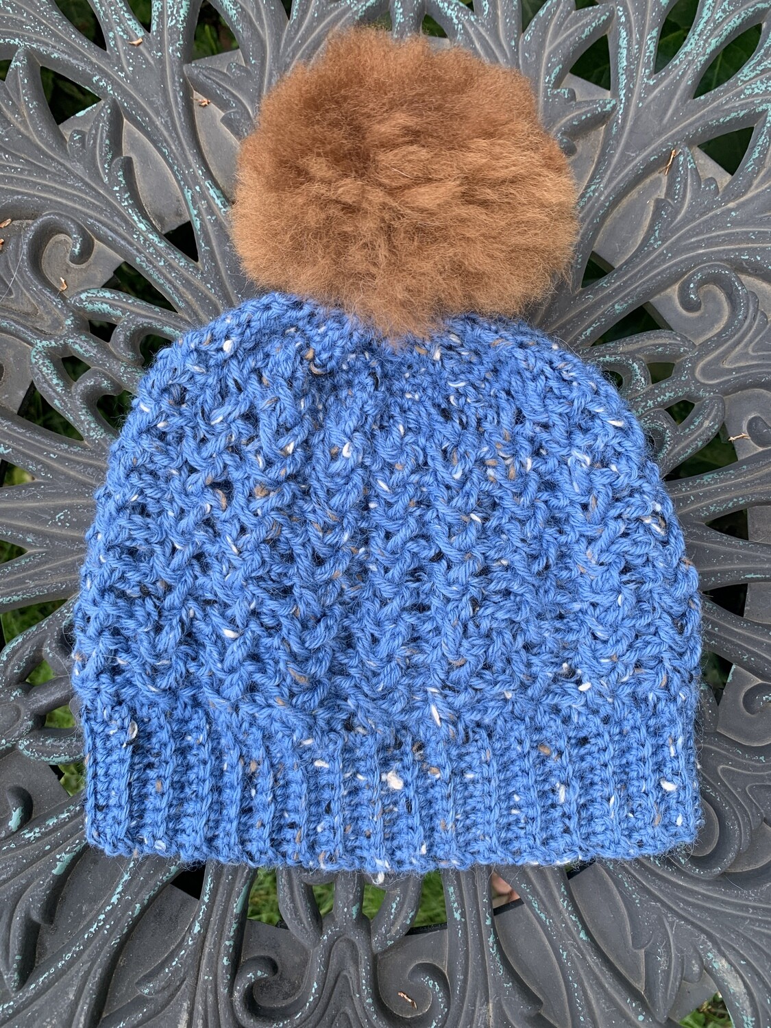 Blue Tweed Alpaca Hat