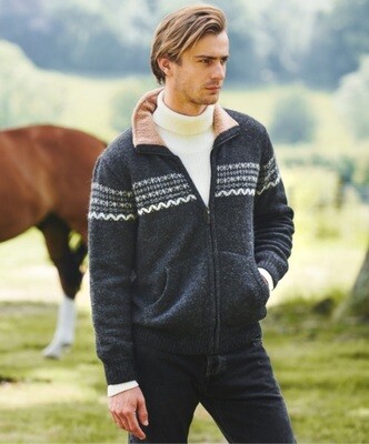 Men's Fleece Lined Alpaca Sweater