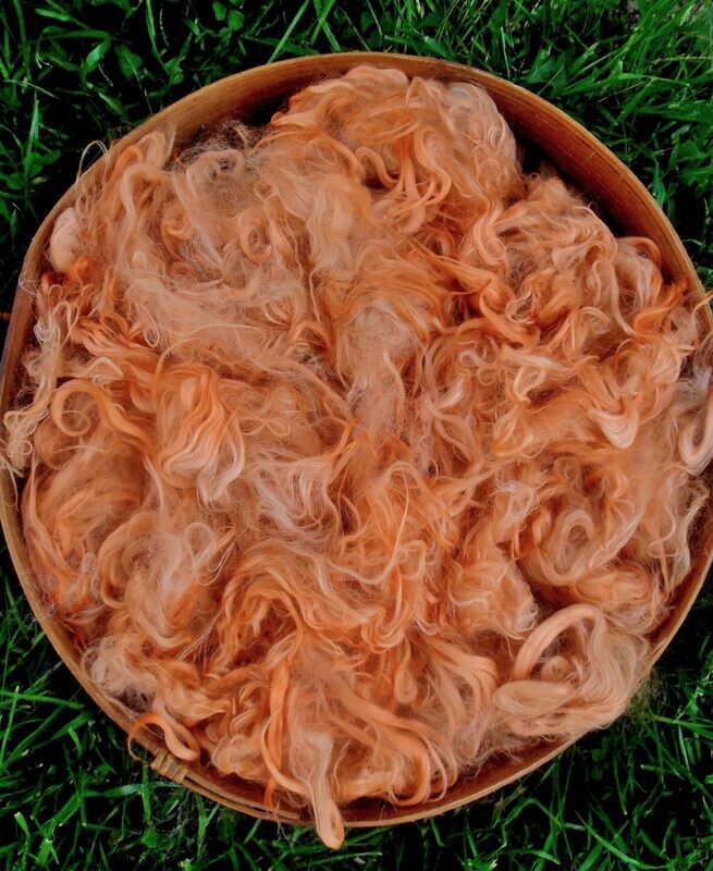 Suri Alpaca Fiber, 4 Inches, Madder Orange