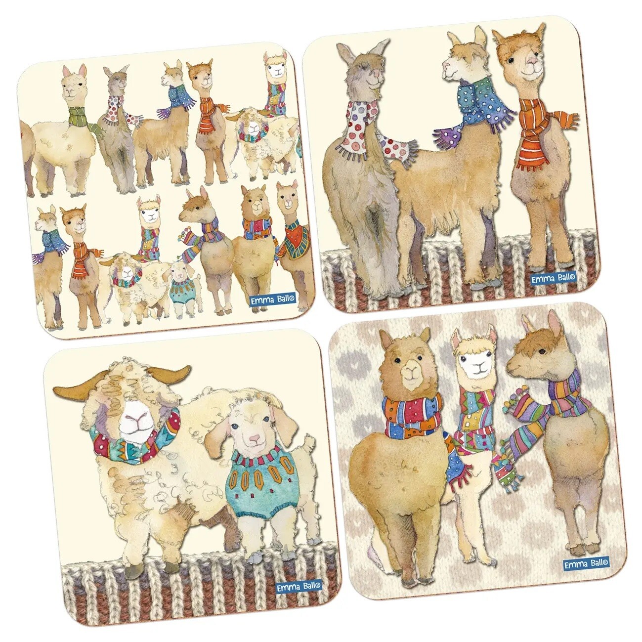 Alpacas &amp; Friends Assorted Coasters