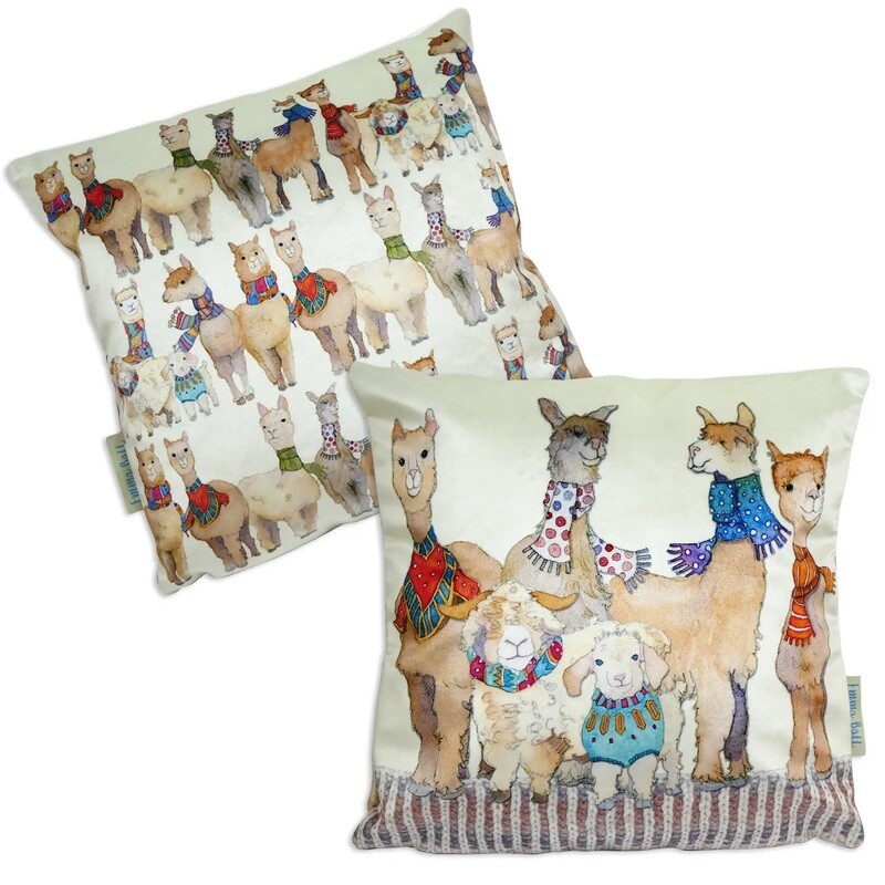 Alpacas &amp; Friends Velvet Pillow