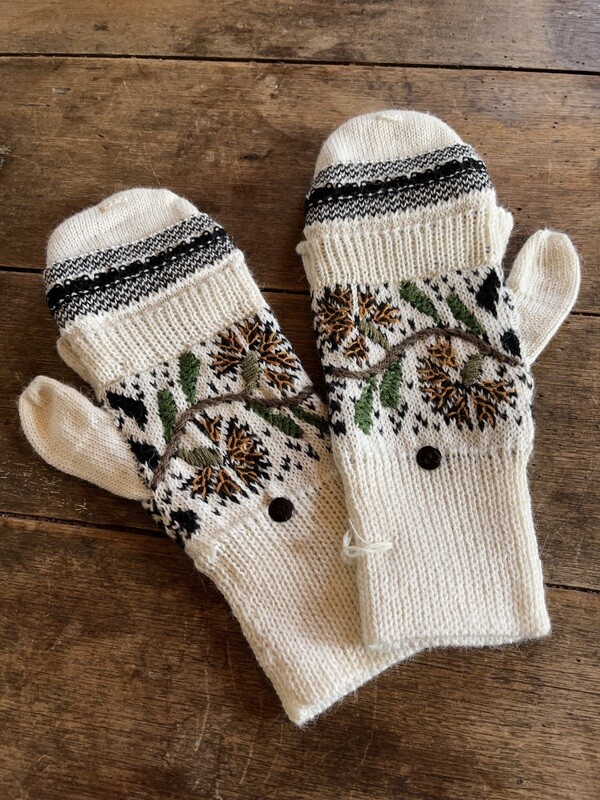 Forest Glen Alpaca Glittens - Ivory Forest Glen Alpaca Glittens - Ivory