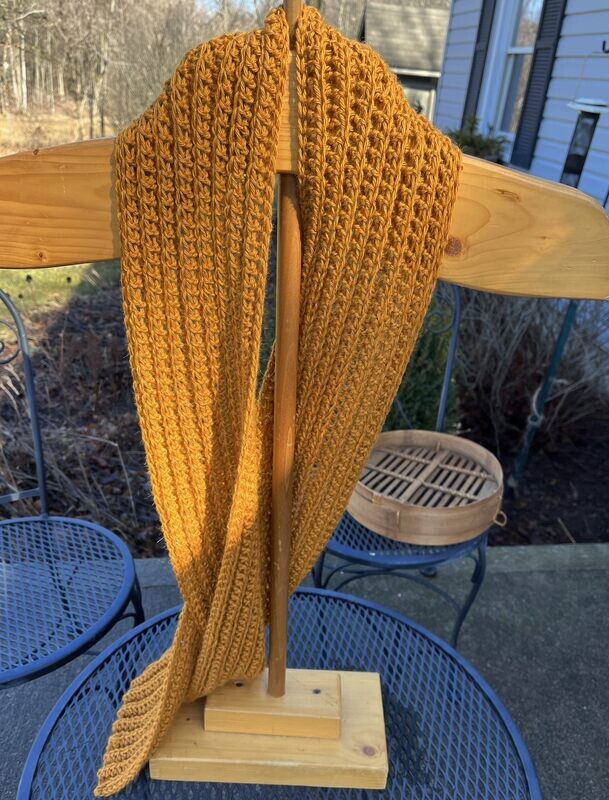 Ribbed Alpaca Scarf - Spicy Mustard