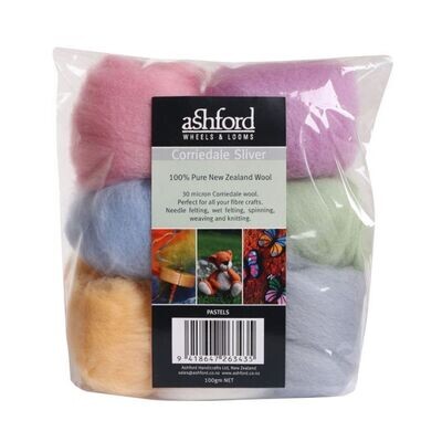 Corriedale Sliver Pack - Pastels