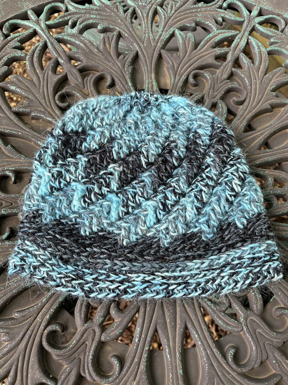Espiral Alpaca Hat - Blue Curacao