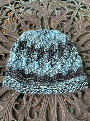 Espiral Alpaca Hat - Blue Curacao