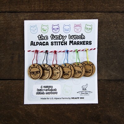 Alpaca Stitch Markers - The Funky Bunch