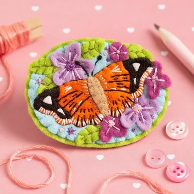 Butterfly Brooch Felt Craft Kit