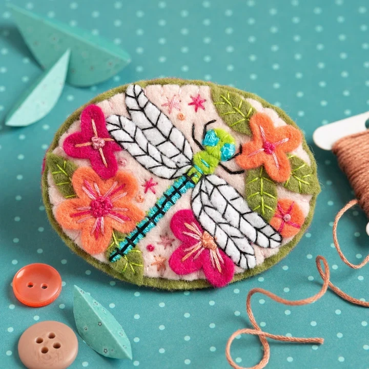 Dragonfly Brooch Felt Craft Kit