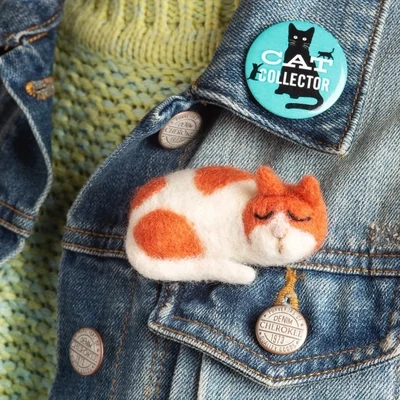 Cat Brooch Felt Craft Kit